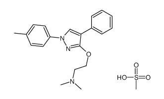 N,N-dimethyl-2-[1-(4-methylphenyl)-4-phenylpyrazol-3-yl]oxyethanamine,methanesulfonic acid结构式