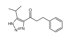 3-phenyl-1-(5-propan-2-yl-2H-triazol-4-yl)propan-1-one结构式