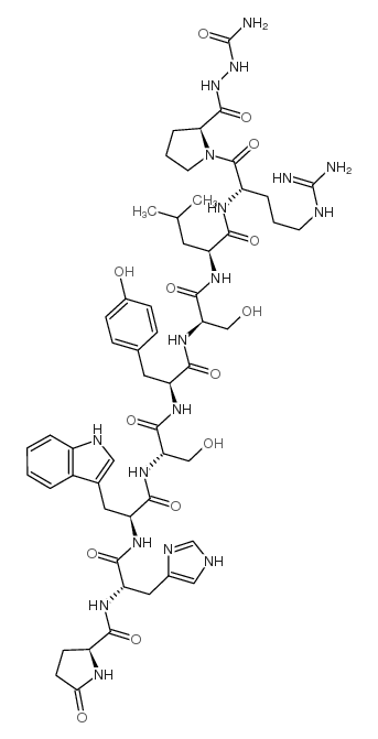 (D-Ser6,AzaGly10)-LHRH acetate salt Structure