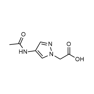 2-(4-乙酰氨基-1H-吡唑-1-基)乙酸结构式