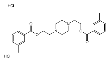 2-[4-[2-(3-methylbenzoyl)oxyethyl]piperazin-1-yl]ethyl 3-methylbenzoate,dihydrochloride Structure