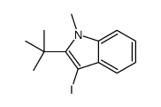 3-Iodo-1-methyl-2-(2-methyl-2-propanyl)-1H-indole结构式