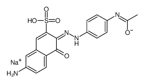 sodium 3-[[4-acetamidophenyl]azo]-7-amino-4-hydroxynaphthalene-2-sulphonate结构式