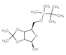 5-O-叔丁基二甲基硅烷-2,3-O-异亚丙基-D-呋喃核糖结构式