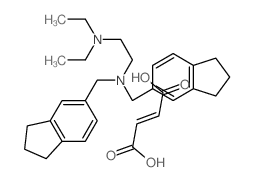 N,N-bis(2,3-dihydro-1H-inden-5-ylmethyl)-N,N-diethyl-ethane-1,2-diamine; but-2-enedioic acid Structure