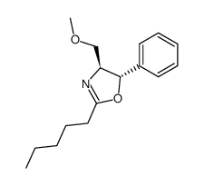 (4S,5S)-2-n-Pentyl-4-(methoxymethyl)-5-phenyl-2-oxazoline结构式