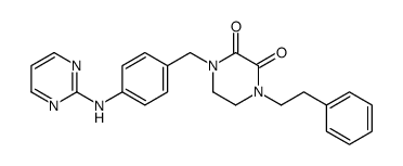 1-(2-phenylethyl)-4-[[4-(pyrimidin-2-ylamino)phenyl]methyl]piperazine-2,3-dione结构式