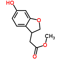 2,3-二氢-6-羟基-3-香豆酮乙酸甲酯结构式