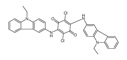 2,5-dichloro-3,6-bis[(9-ethylcarbazol-3-yl)amino]cyclohexa-2,5-diene-1,4-dione结构式