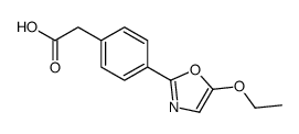 Benzeneacetic acid, 4-(5-ethoxy-2-oxazolyl)- Structure
