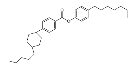 4-(反式-4-戊基环己基)苯甲酸对庚基苯酚酯结构式