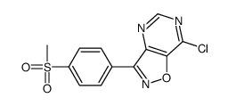 7-chloro-3-(4-methylsulfonylphenyl)-[1,2]oxazolo[4,5-d]pyrimidine结构式