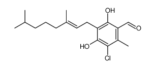 5-chloro-3-(6',7'-dihydrogeranyl)orcylaldehyde Structure