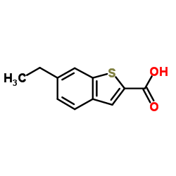6-Ethyl-1-benzothiophene-2-carboxylic acid结构式