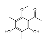 1-(2,4-dihydroxy-6-methoxy-3,5-dimethylphenyl)ethanone结构式