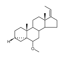 (17Z)-6β-methoxy-3α,5-cyclo-5α-pregn-17(20)-ene结构式