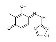 3-hydroxy-2-methyl-4-(1H-1,2,4-triazol-5-ylhydrazinylidene)cyclohexa-2,5-dien-1-one Structure