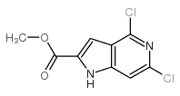4,6-二氯-1H-吡咯并[3,2-c]吡啶-2-羧酸甲酯结构式