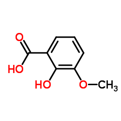 2-羟基-3-甲氧基苯甲酸结构式