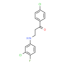 3-(3-chloro-4-fluoroanilino)-1-(4-chlorophenyl)-1-propanone结构式