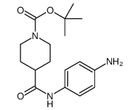 4-(4-氨基苯基氨基甲酰基)哌啶-1-羧酸叔丁酯结构式