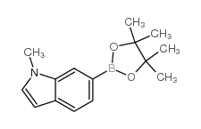 1-甲基-6-(4,4,5,5-四甲基-1,3,2-二氧硼杂环戊烷-2-基)-1H-吲哚结构式