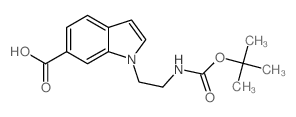 1-[2-(Boc-amino)ethyl]indole-6-carboxylic acid结构式