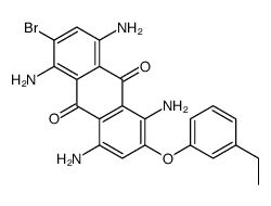 1,4,5,8-tetraamino-2-bromo-6-(3-ethylphenoxy)anthracene-9,10-dione Structure