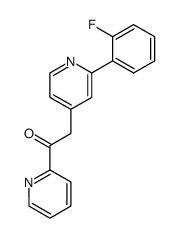 2-[2-(2-fluorophenyl)pyridin-4-yl]-1-(pyridin-2-yl)ethanone Structure