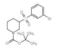 3-(3-溴苯磺酰基)-哌啶-1-羧酸叔丁酯结构式