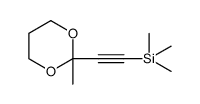1,3-Dioxane, 2-methyl-2-[2-(trimethylsilyl)ethynyl] Structure