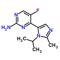 5-FLUORO-4-(3-ISOPROPYL-2-METHYL-3H-IMIDAZOL-4-YL)-PYRIMIDIN-2-YLAMINE结构式