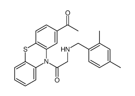 1-(2-acetylphenothiazin-10-yl)-2-[(2,4-dimethylphenyl)methylamino]ethanone结构式