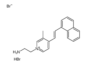 N-(2-aminoethyl)-4-(beta-1-naphthylvinyl)-3-methylpyridinium结构式