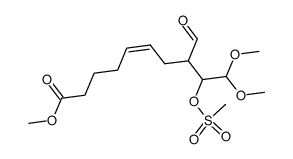 methyl (Z)-8-formyl-10,10-dimethoxy-9-((methylsulfonyl)oxy)dec-5-enoate Structure