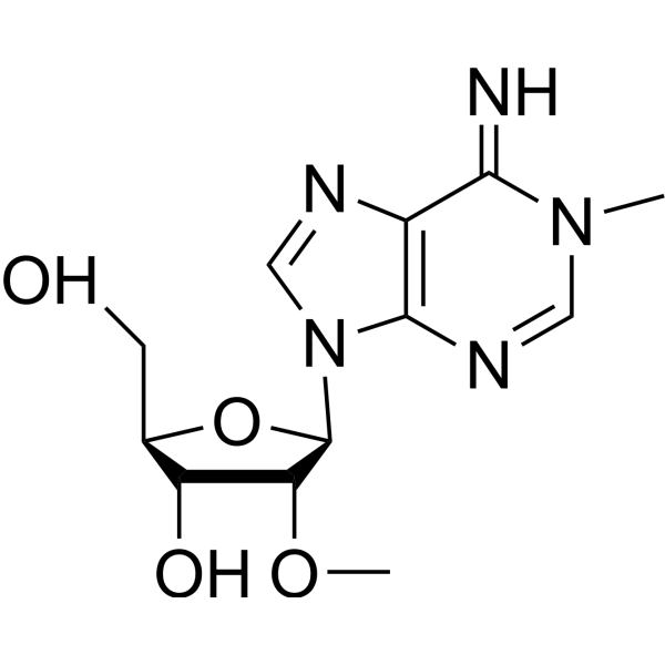 (2R,3R,4R,5R)-5-(6-amino-1-methyl-2H-purin-9-yl)-2-(hydroxymethyl)-4-m ethoxy-oxolan-3-ol结构式