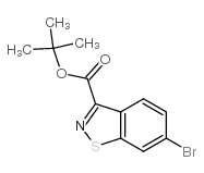 6-溴-1,2-苯并异噻唑-3-羧酸叔丁酯结构式