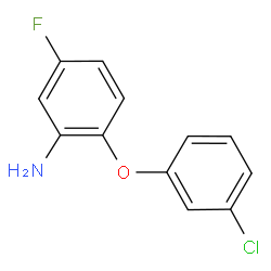 2-(3-氯苯氧基)-5-氟苯胺结构式