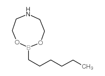 N-己基硼酸二乙醇胺酯结构式