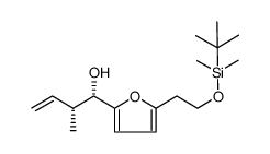 (1S,2R)-1-(5-(2-(tert-butyldimethylsilanyloxy)ethyl)furan-2-yl)-2-methylbut-3-en-1-ol结构式