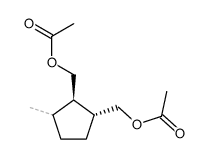 (+-)-1r,2t-bis-acetoxymethyl-3ξ-methyl-cyclopentane结构式
