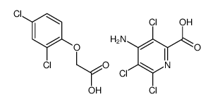 4-amino-3,5,6-trichloropyridine-2-carboxylic acid,2-(2,4-dichlorophenoxy)acetic acid结构式
