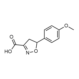 5-(4-甲氧基苯基)-4,5-二氢-1,2-噁唑-3-羧酸结构式