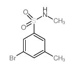 N-甲基-3-溴-5-甲基苯磺酰胺结构式