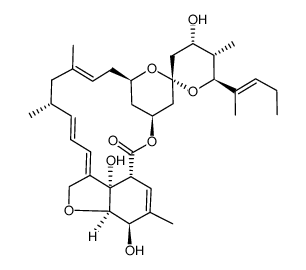 (6R,23S,25S)-5-O-Demethyl-28-deoxy-6,28-epoxy-23-hydroxy-25-(1-methyl-1-butenyl)milbemycin B结构式