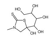 5-hydroxy-3-methyl-5-(1,2,3,4-tetrahydroxybutyl)thiazolidine-2-thione structure