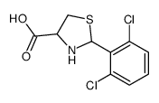 2-(2,6-二氯苯基)-噻唑烷-4-羧酸结构式