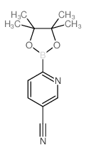 6-(4,4,5,5-四甲基-1,3,2-二氧硼杂环戊烷-2-基)烟腈结构式