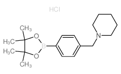 1-[[4-(4,4,5,5-tetramethyl-1,3,2-dioxaborolan-2-yl)phenyl]methyl]piperidine,hydrochloride Structure