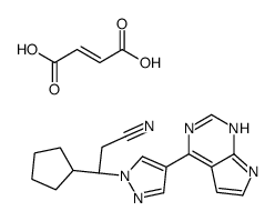 (betaR)-beta-环戊基-4-(7H-吡咯并[2,3-d]嘧啶-4-基)-1H-吡唑-1-丙腈马来酸盐结构式